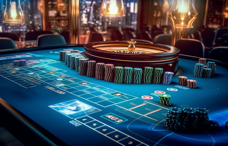 Mesa para jugar en un casino.